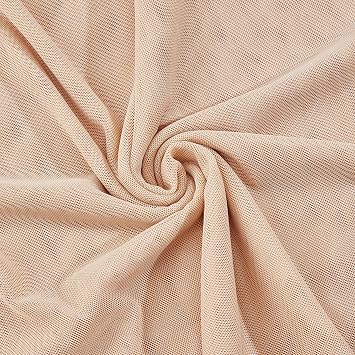 4-Way Stretch Mesh Fabric by The Yard, 63 Inches Wide Spandex Power Mesh Fabrics, Breathable and Stretchy Sheer Cloth for Dancewear Activewear Sportwear Sewing