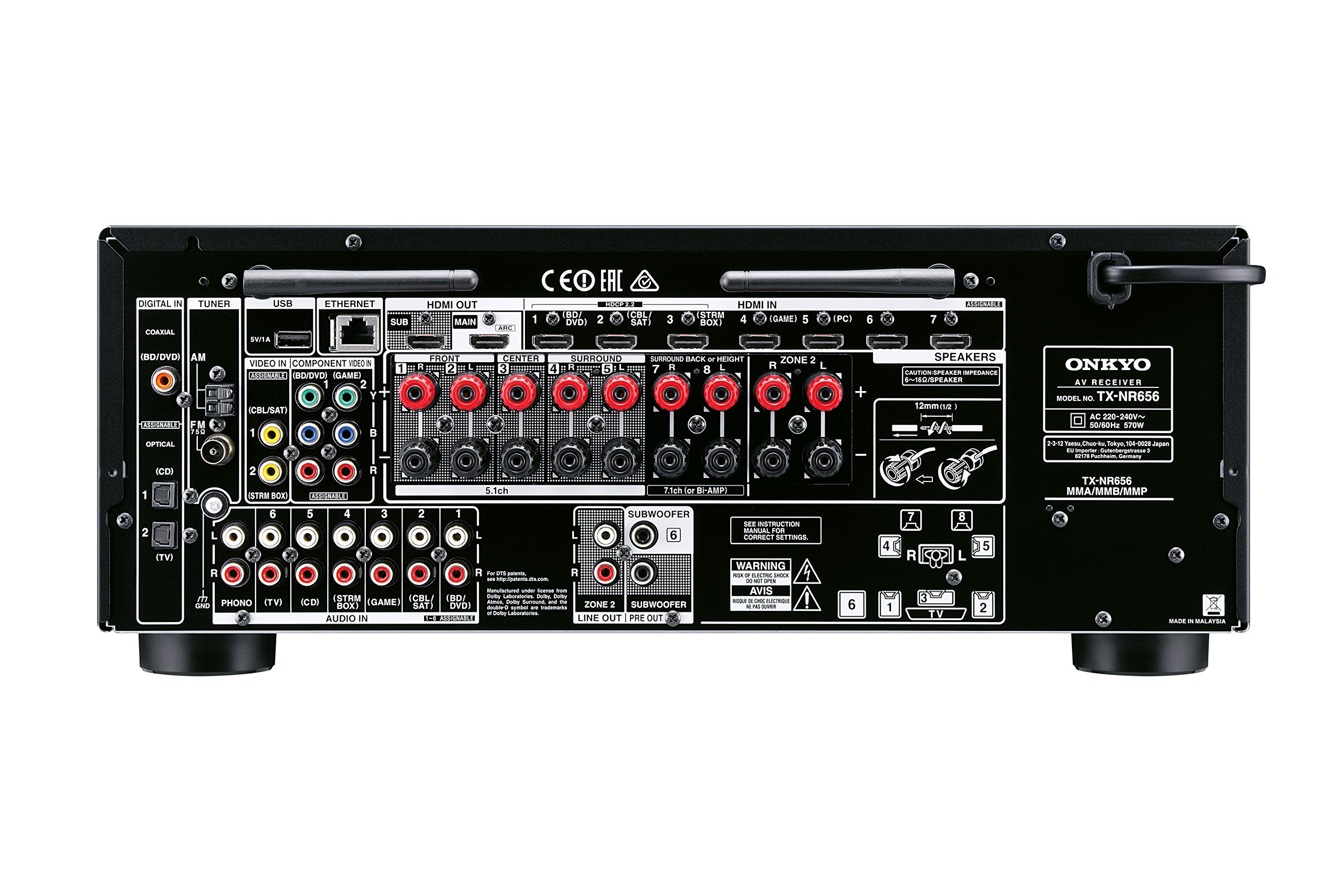 ONKYO アンプ TX-NR656 Receiver Onkyo TX-NR656 7.2ch 4K Wifi Bluetooth AirPlay Spotify