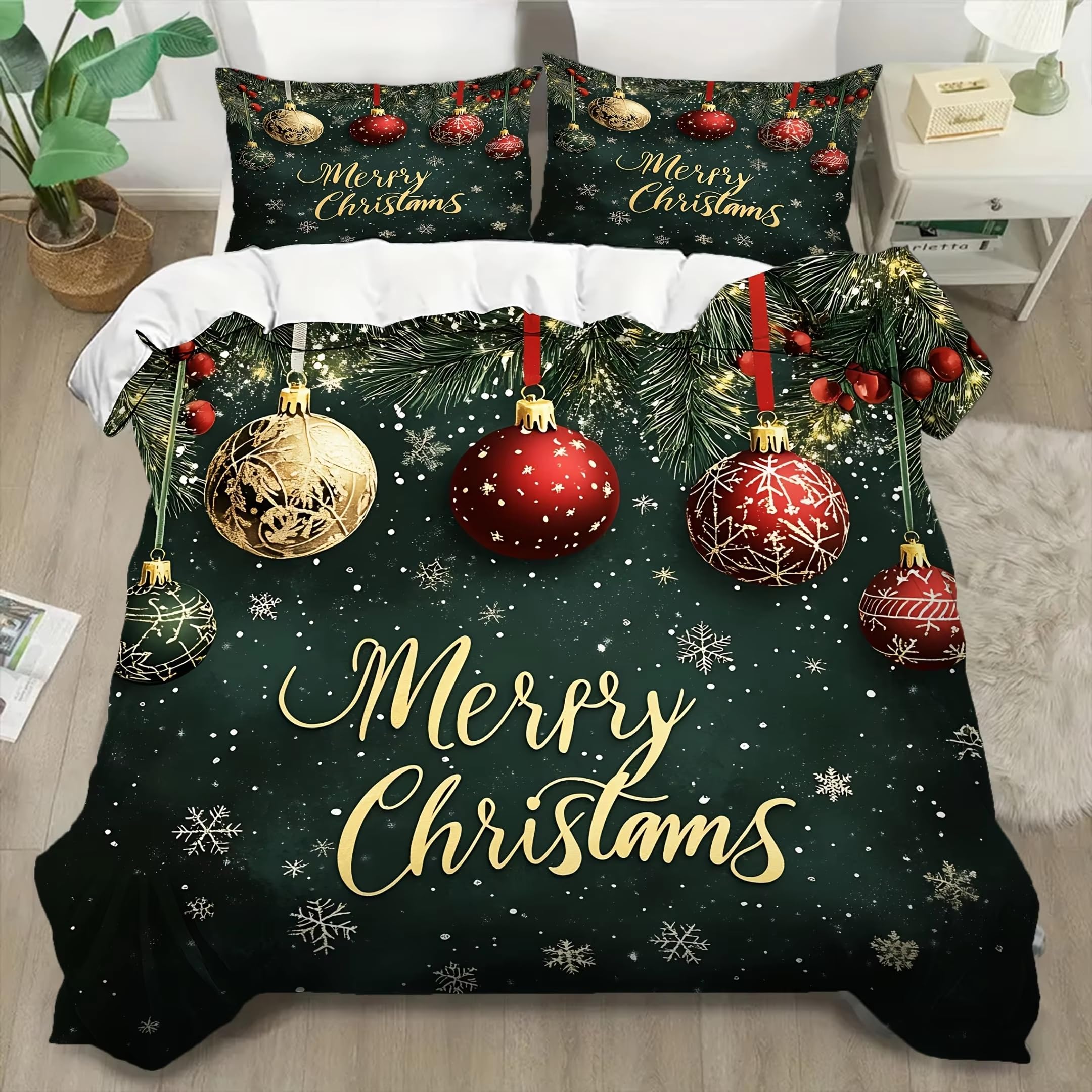 Parure de lit 240x220 Noël pour rompre la monotonie de la chambre en hiver