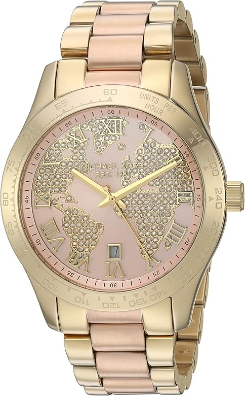 michael kors gold world watch