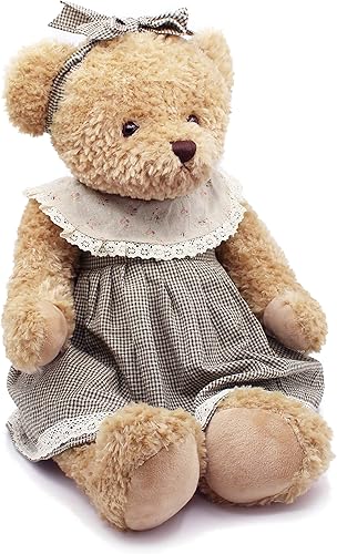 Miniatura 3 de Oits - Lindo oso oso de peluche grande con tela lindo animal de peluche suave de 25 pulgadas negro y marrón