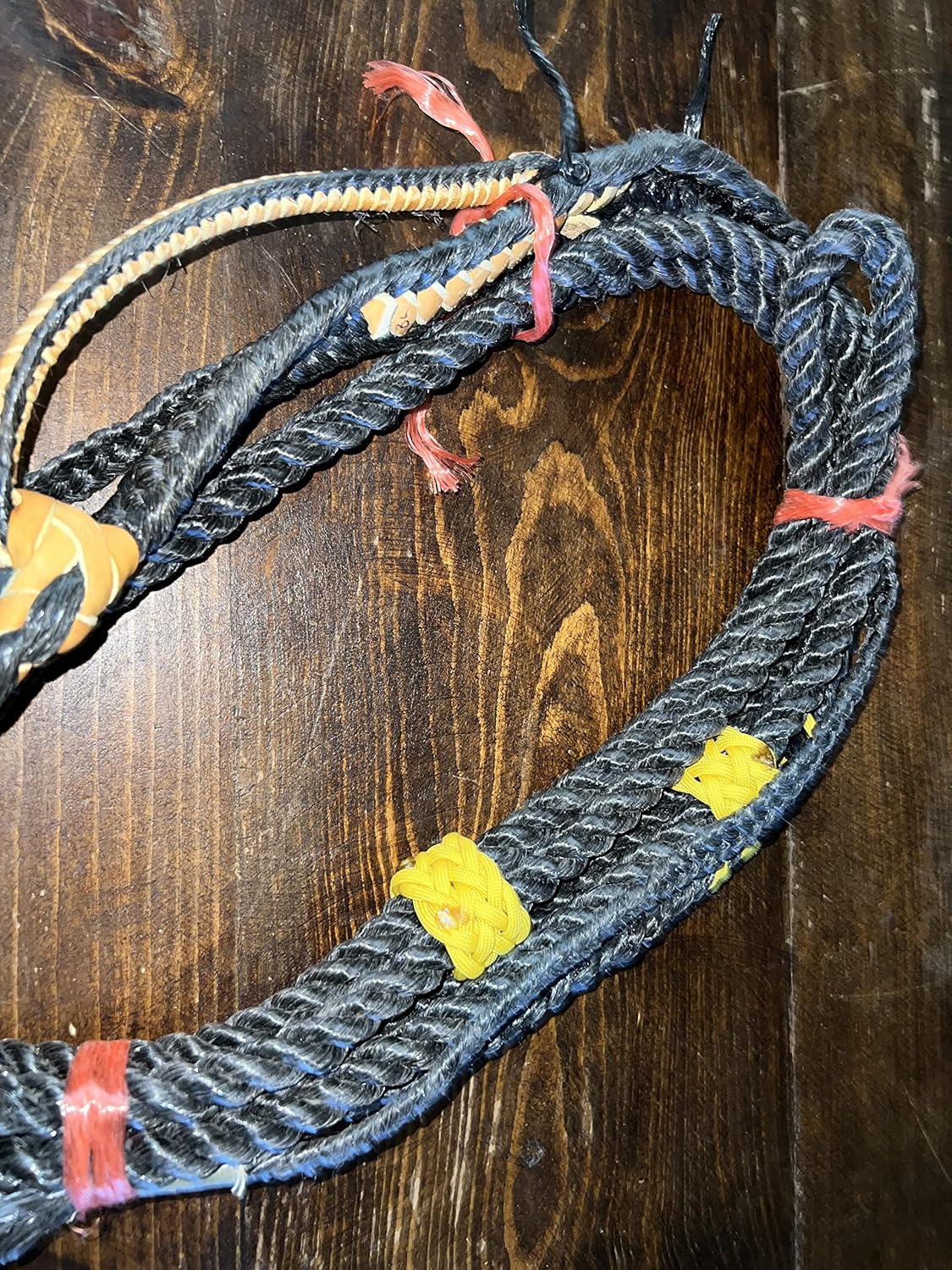 Calf Rope Black Poly - 9x7 Left Hand 5/8" x 5/8" soft - EPT Bull Ropes Riding Rope 10'
