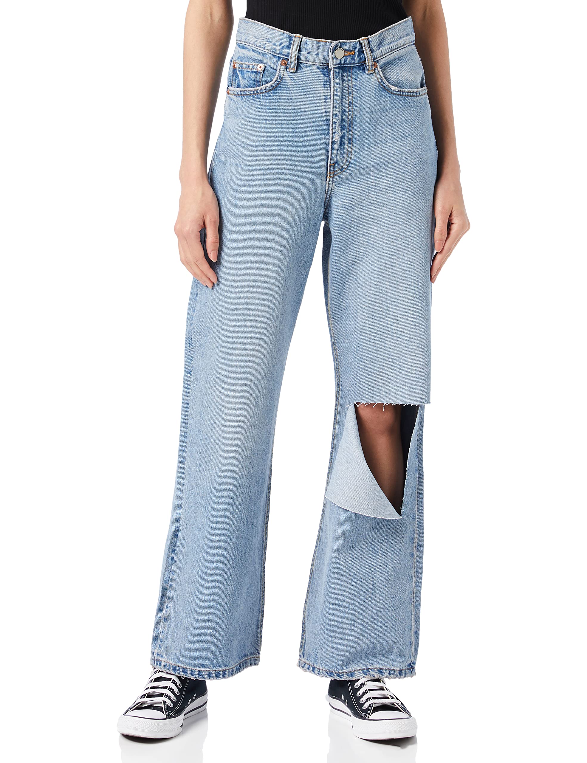 Dr. Denim Women's Echo Jeans, Blue Jay Destroyed, 27W 30L UK