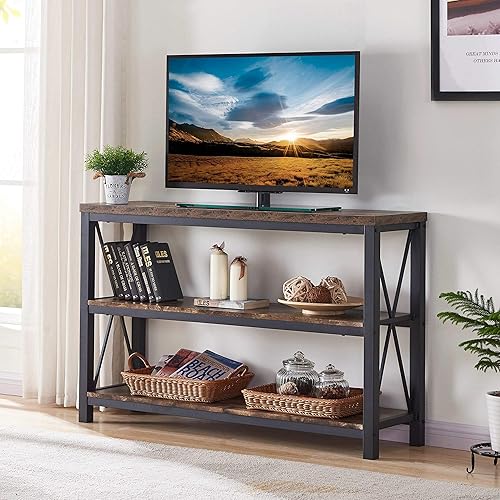 Miniatura 2 de BON AUGURE Mesa consola industrial para sofá, para entrada, pequeño gabinete de café para licor, pequeño aparador de buffet para cocina y comedor