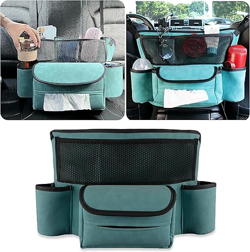 gunhunt Soporte para bolso de automóvil, bolsa de almacenamiento de gamuza de gran capacidad, paquete de almacenamiento de archivos de consola de