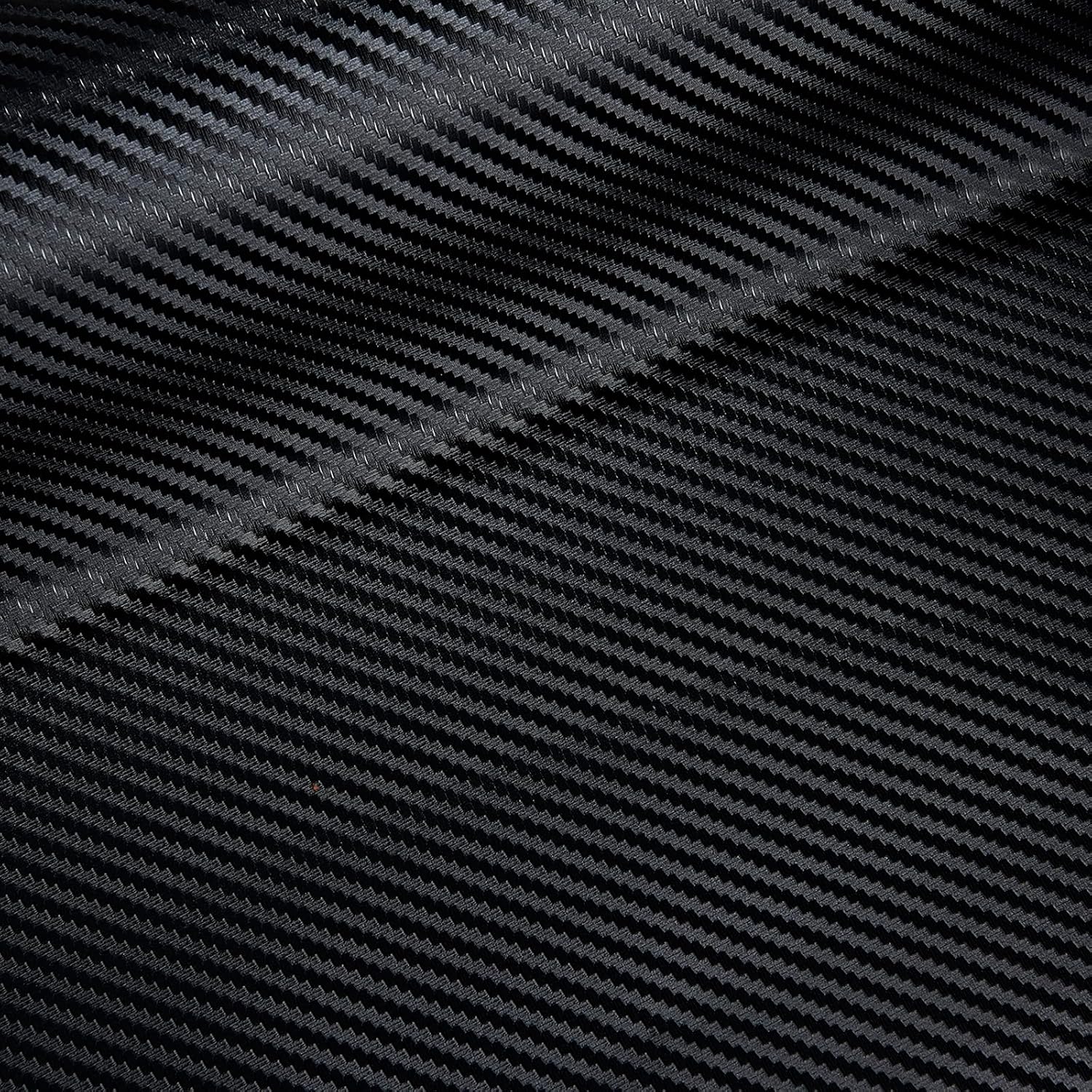 ANT 24inch x 15ft Black Carbon Fiber Car Wrap Vinyl Outdoor/Interior Realistic Carbon Design Vinyl Wrap for Cars, Boat, Bike (Black, 24inch x 15ft)