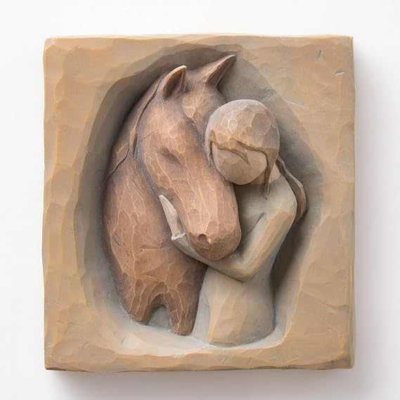 Willow Tree Quiet Strength Plaque, Sculpted Hand-Painted Bas-Relief