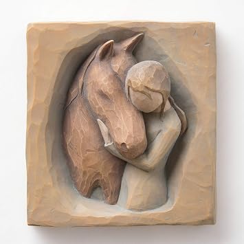 Willow Tree Quiet Strength Plaque, Sculpted Hand-Painted Bas-Relief