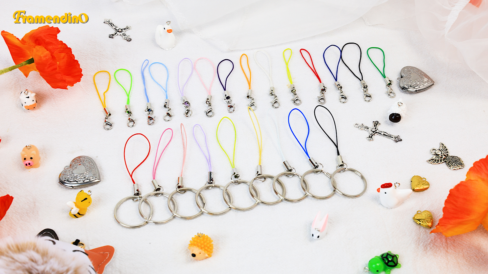 Amazon.com: Framendino, 50 Pack Colorful Lobster Clasp Cords Cord