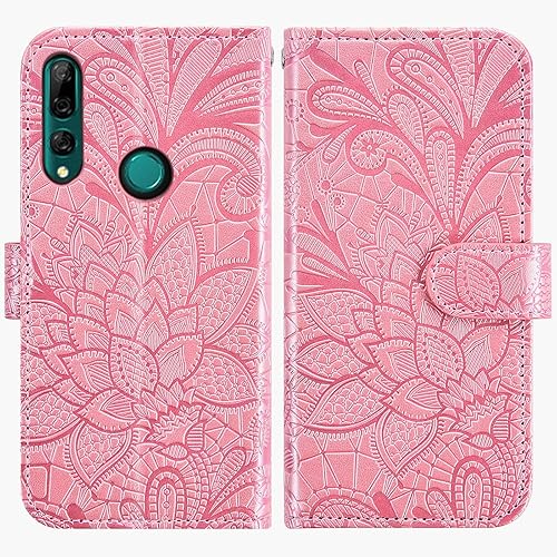 Miniatura 5 de Asuwish Funda de teléfono para Huawei Y9 Prime 2019Honor 9XP Smart Z con protector de pantalla de vidrio templado y cubierta de cartera de encaje,