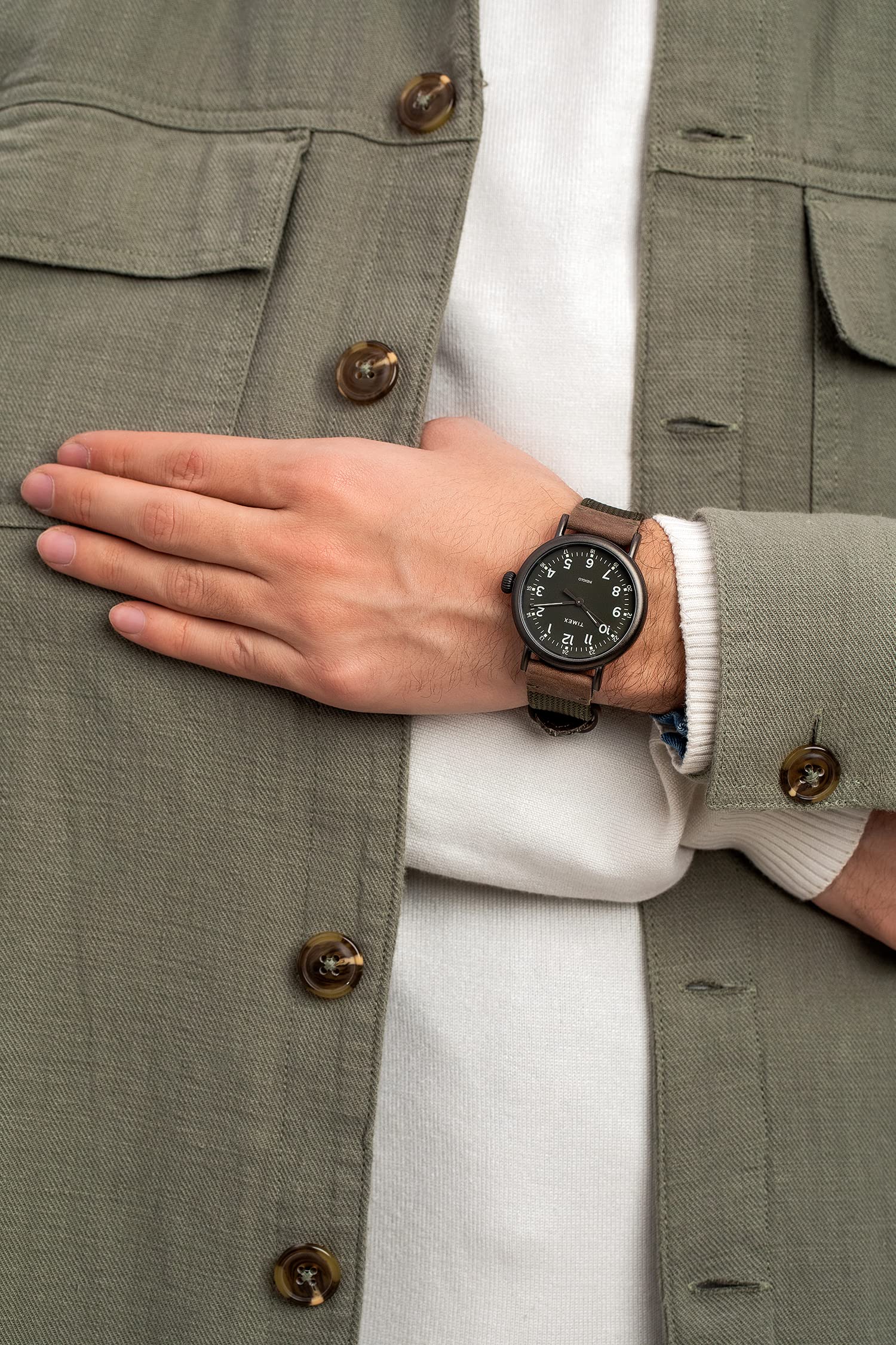 Timex Men's Analogue Watch with a Fabric Strap Standard