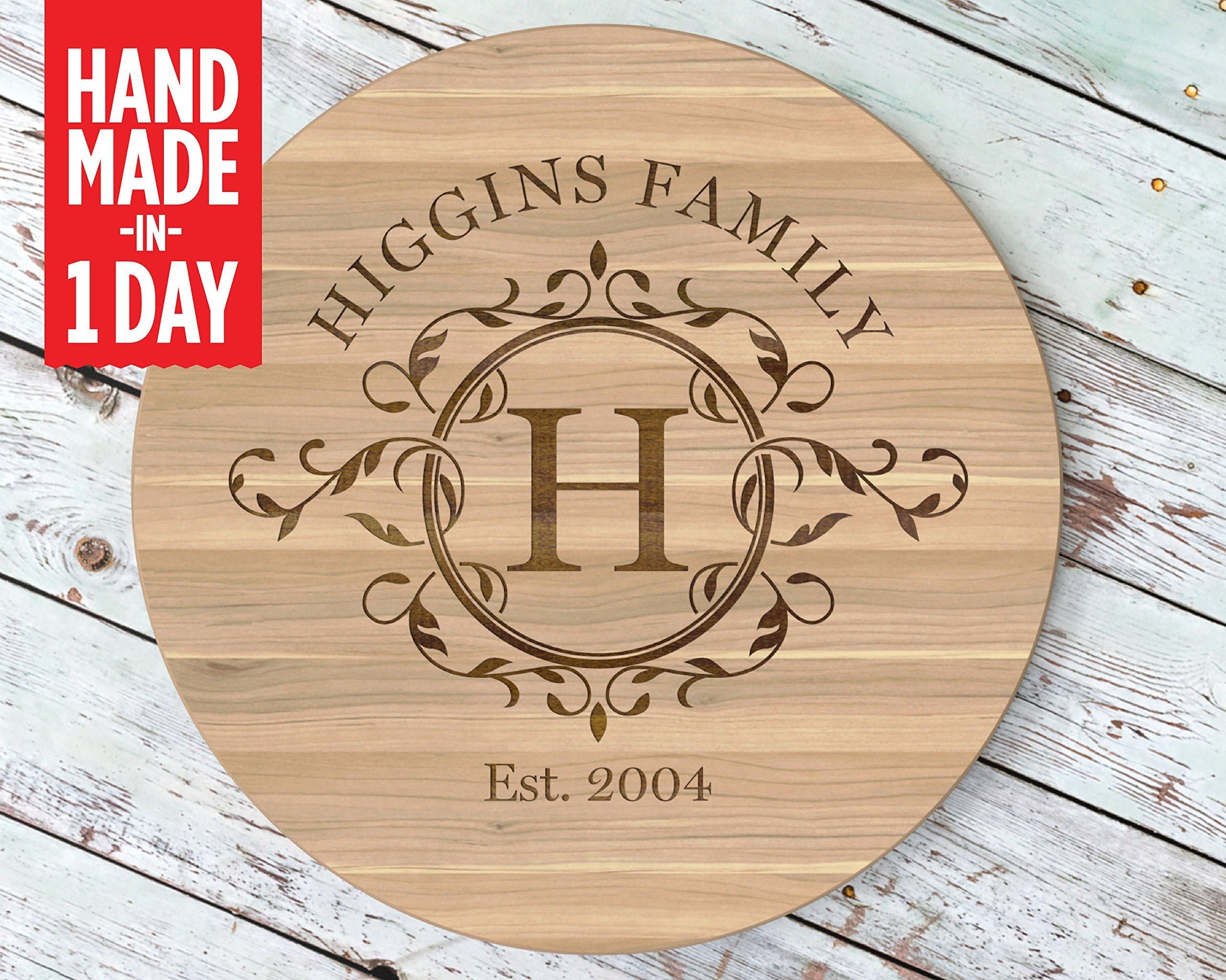 Lazy Susan, Custom Lazy Susan, Personalized Lazy Susan, Custom Christmas Gifts, Turntable, Lazy Susan Turntable, Cutting Board, Custom Cutting Board, Personalized Cutting Board - LS533