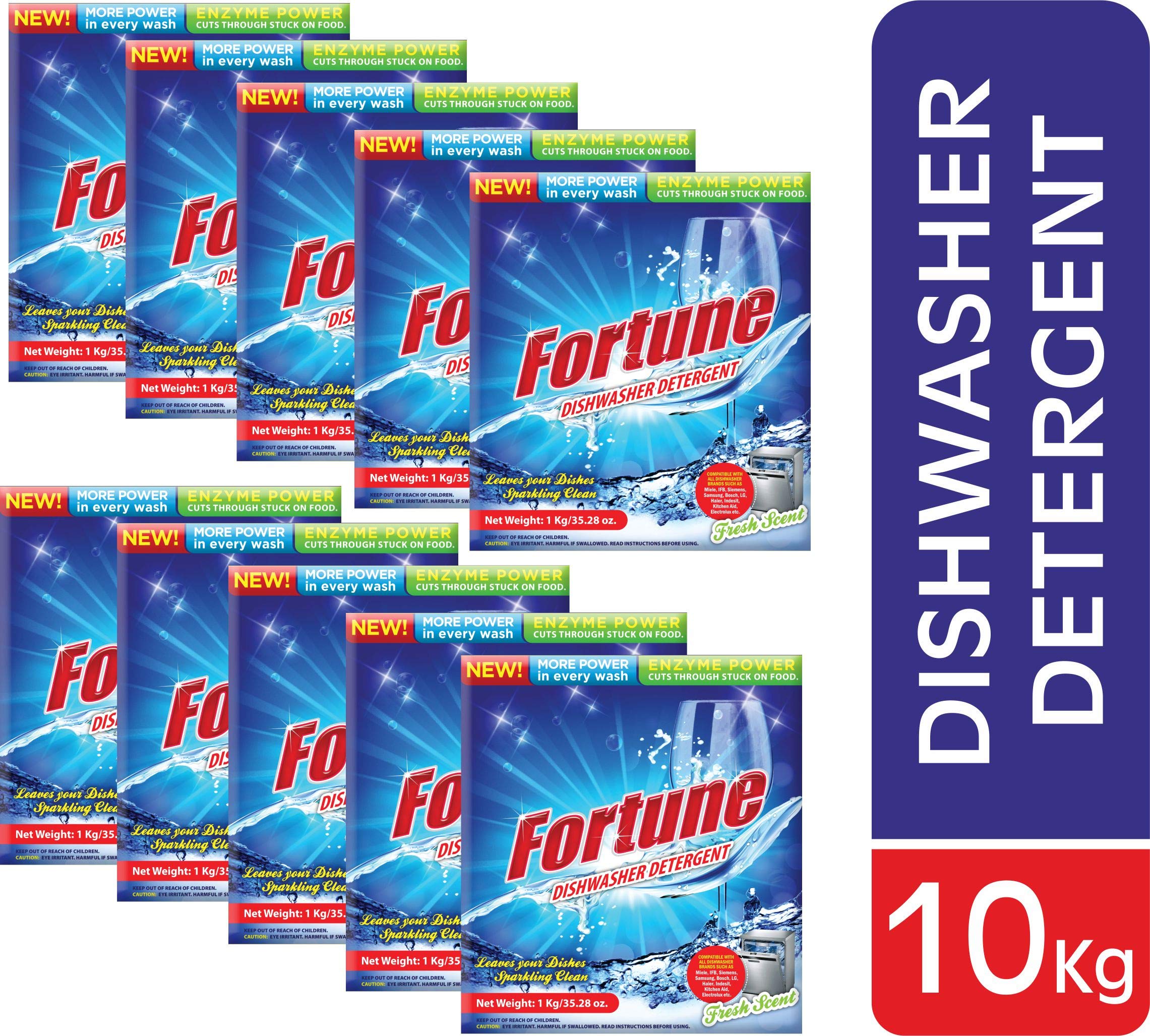 Fortune Dishwasher Detergent 1 Kg (Pack of 10) - Image 3 thumbnail