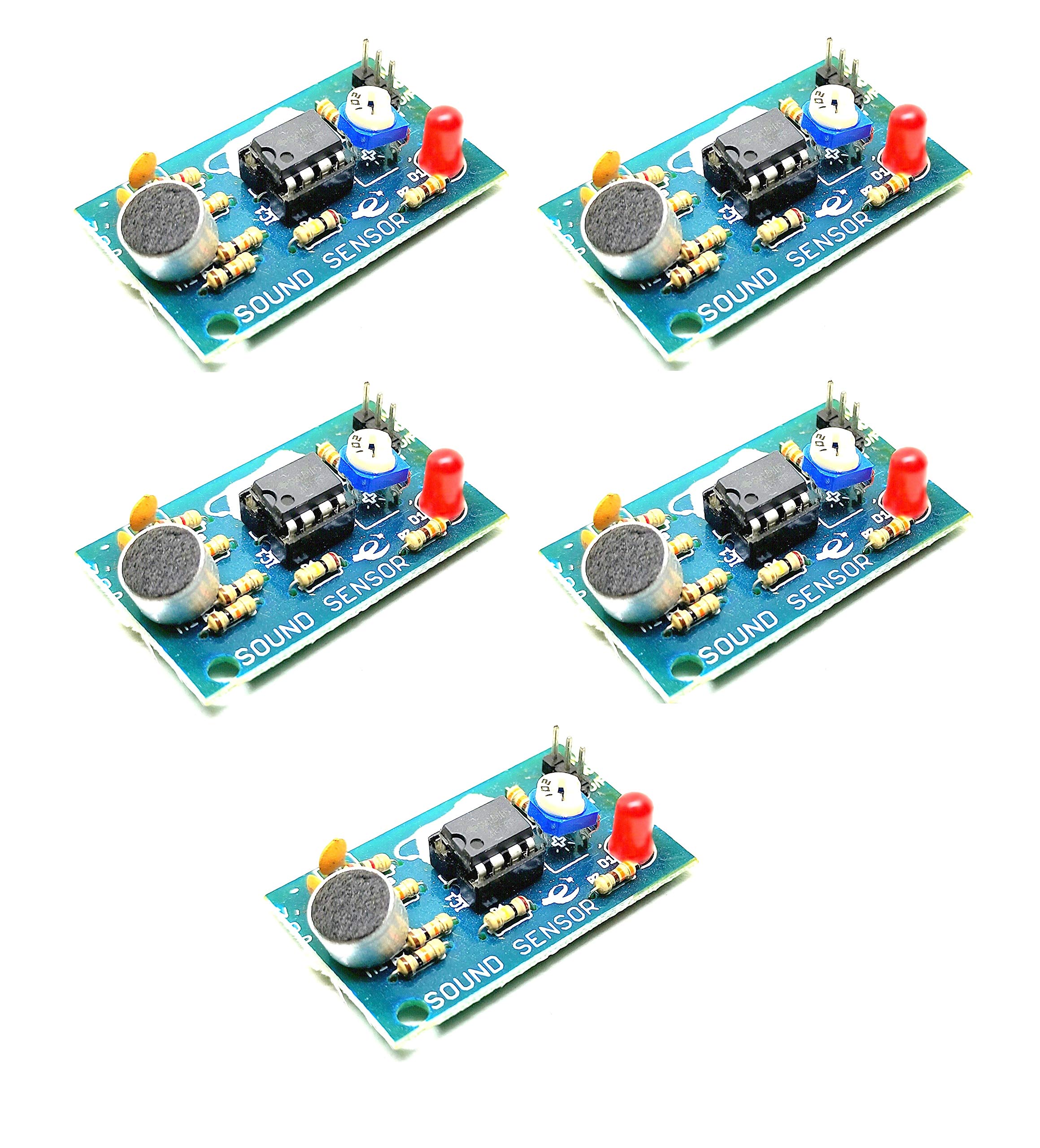 INVENTO 5Pcs Sound Sensor Big Microphone Sensor High Sensitivity Sound Detection Module Indian Make For DIY-picture-19