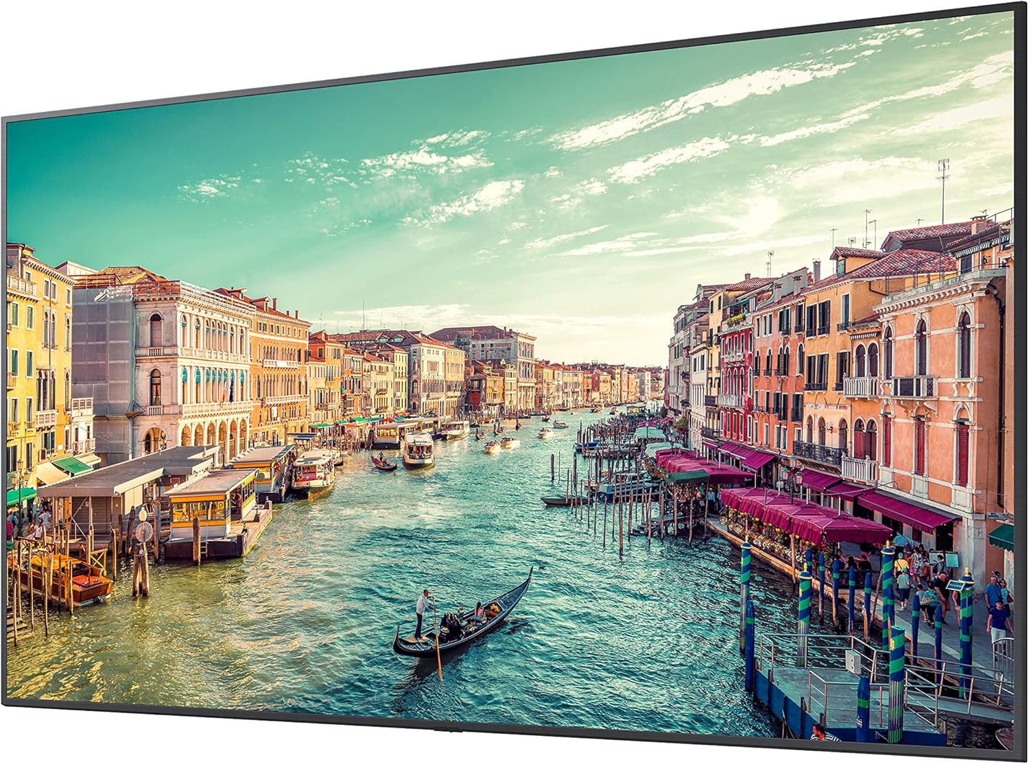 SAMSUNG Business QE82R 82 inch 4K UHD 3840x2160 LED Commercial Signage Display for Business with HDMI, Wi-Fi, and 3-Year Warranty, 350 nit (LH82QEREBGCXGO), Black