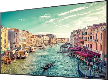 SAMSUNG Business QE82R 82 inch 4K UHD 3840x2160 LED Commercial Signage Display for Business with HDMI, Wi-Fi, and , 350 nit (LH82QEREBGCXGO), Black