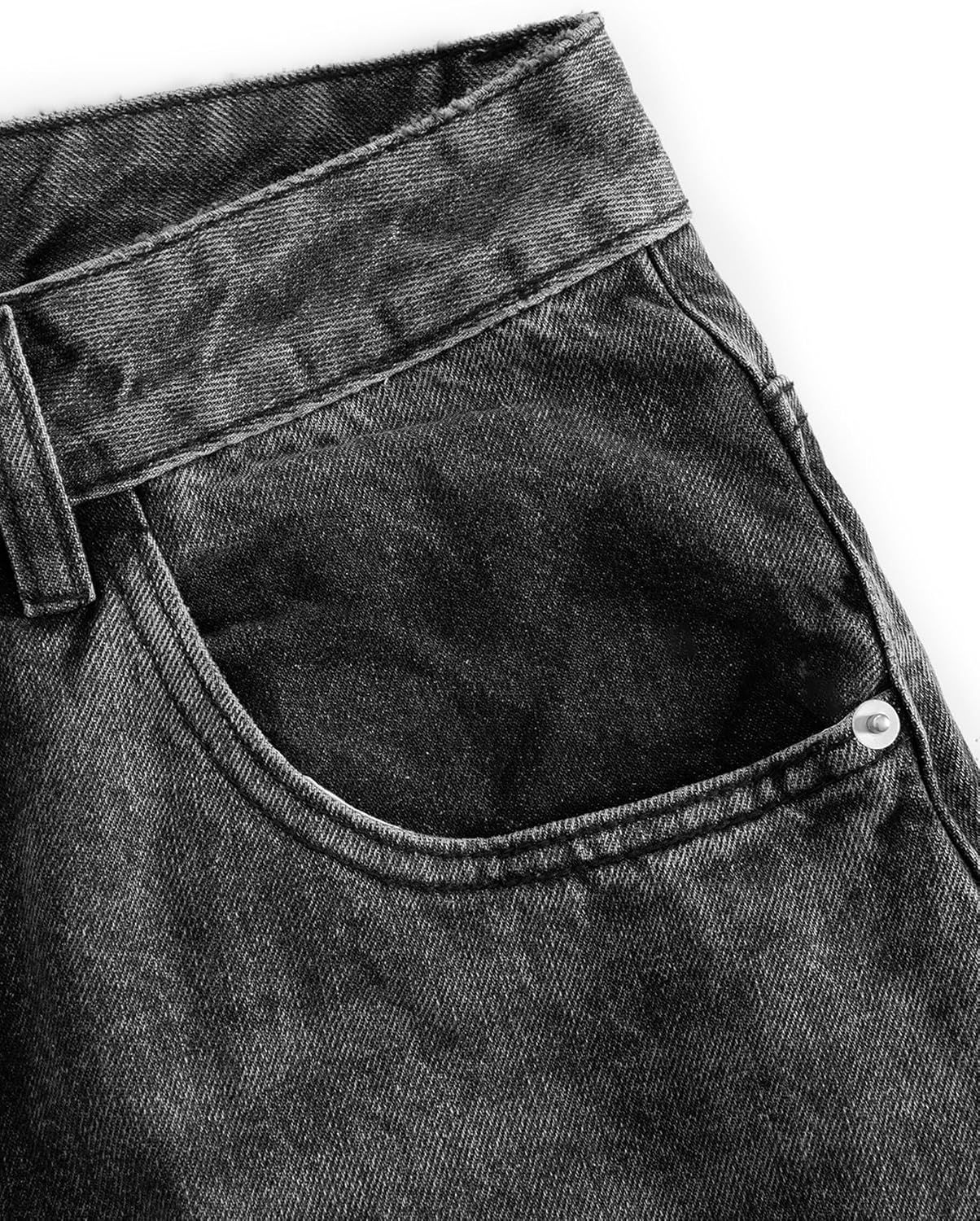 Aelfric Eden Baggy Cargo Jorts Denim Shorts Vintage Washed Patchwork Y2K Streetwear Unisex with Pockets