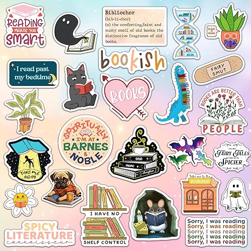 Miniatura 6 de 150 calcomanías para Kindle  Calcomanías Kindle Bookish Reading Pack para lectores Smut  Botella de agua para laptop, accesorios de computadora,