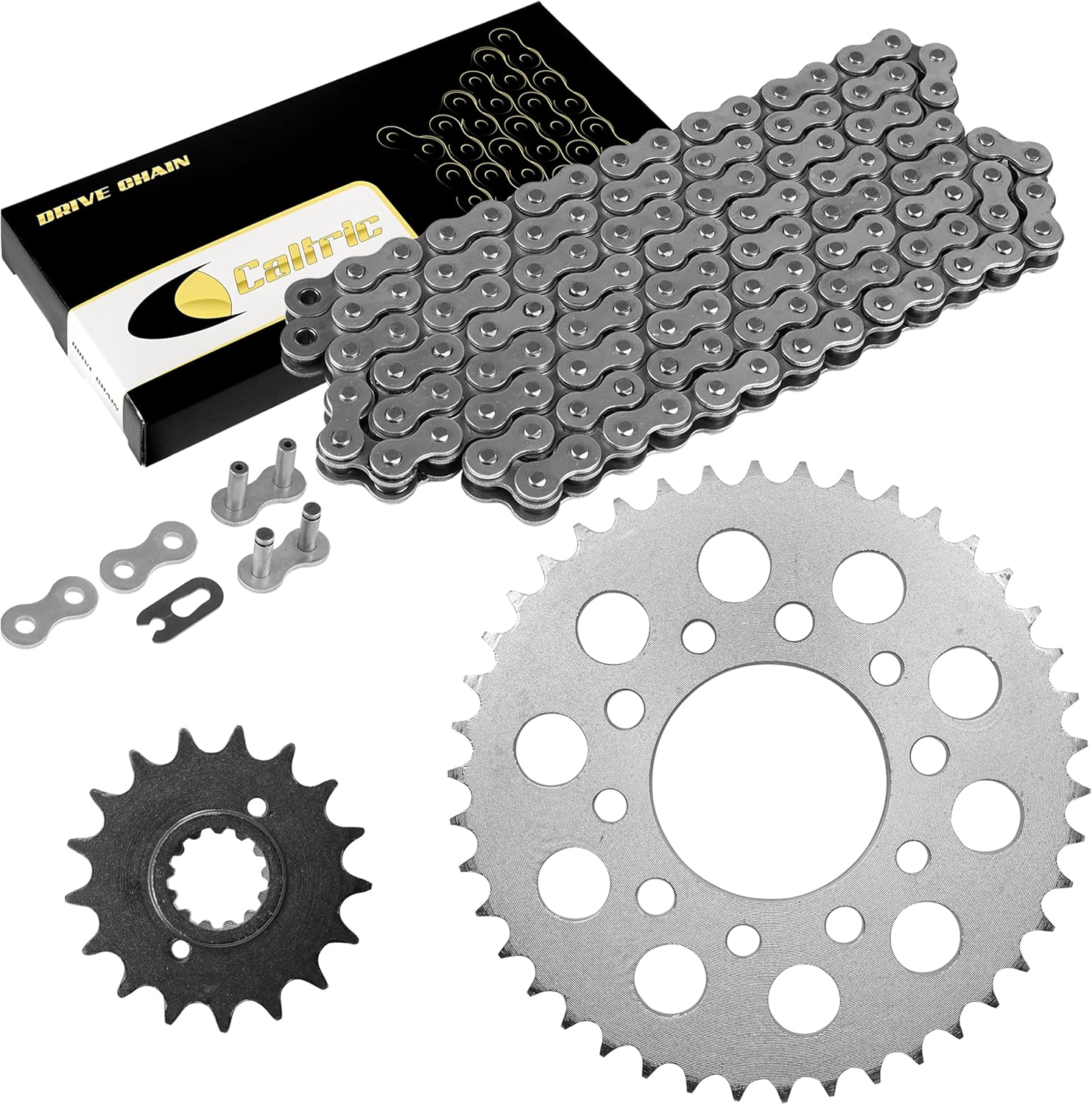 Caltric Drive Chain & Sprockets Kit Compatible with Honda Cbr1000F Hurricane Sc24 1989-1995