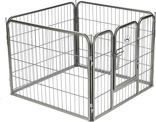 Heavy Duty Puppy 4-Sided Playpen 60cm Tall by Cozy Pet Small – Rabbit Run Enclosure Dog Cage or Crate Whelping Box HDDP05-4. (We do not ship to Channel Islands or The Isles of…