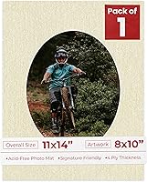 Vista 22 de Tapete de 11 x 14 pulgadas, corte biselado para fotos de 8 x 10 pulgadas, diseño de ante beige precortado, apertura de tablero ovalado, sin ácidos