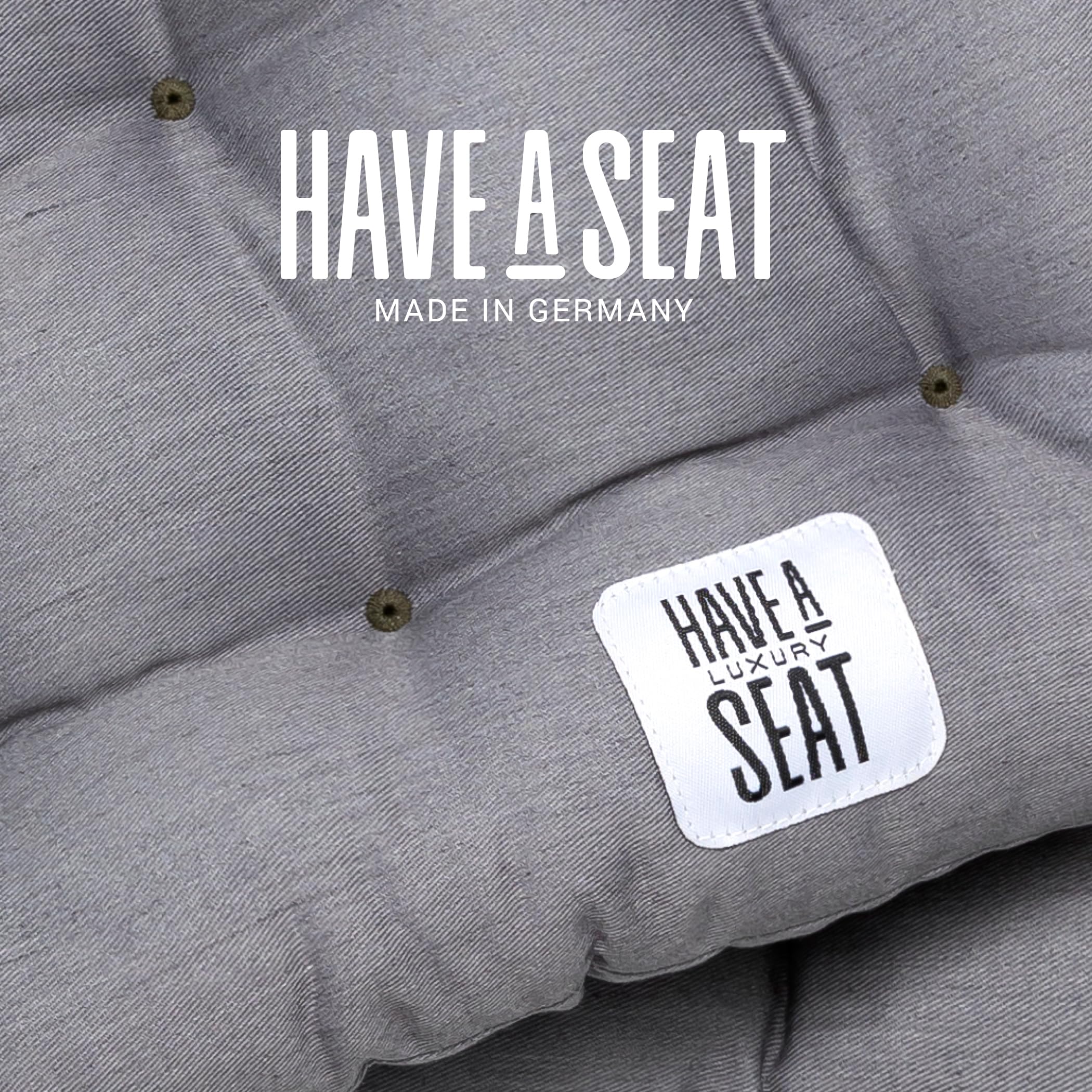 HAVE A SEAT Luxury – poduszka do siedzenia 40 x 40 cm – wygodna poduszka na krzesło, ortopedyczna, nadaje się do prania w temperaturze do 95 °C, nadaje się do suszenia w suszarce, trwałe kolory – Made in Germany – (zestaw 4