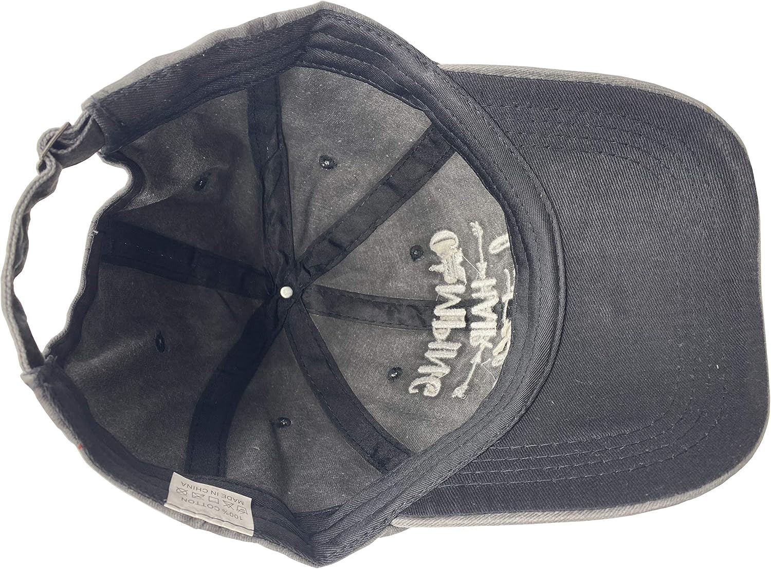 Unisex Camping Hair Don't Care Vintage Adjustable Baseball Cap Denim Dad Hat image 5