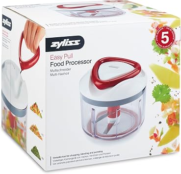 Zyliss E910015 Easy Pull evrensel doğrayıcı, manuel, 750 ml, sebze rendesi, soğan kesici, meyve ve sebze için doğrayıcı, patentli Swiss tasarımlı ekstra keskin bıçaklar