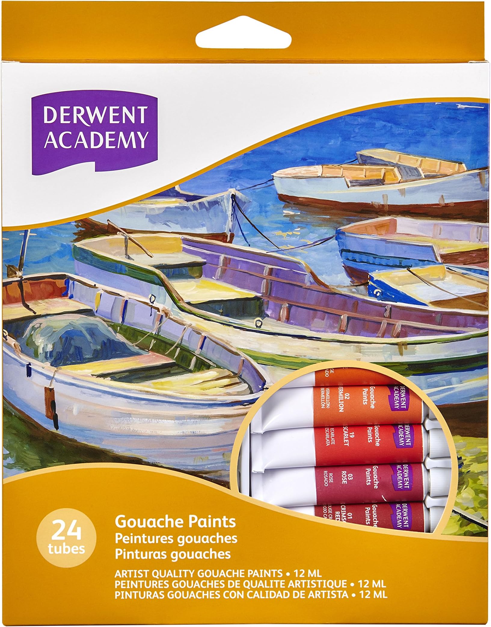 Derwent Academy Gouache Paints 12ml (Pack of 24)