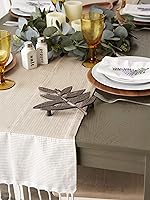 Vista 4 de DII Camino de mesa tejido Dobby Bordered Dobby, 15 x 108, piedra, 1 pieza