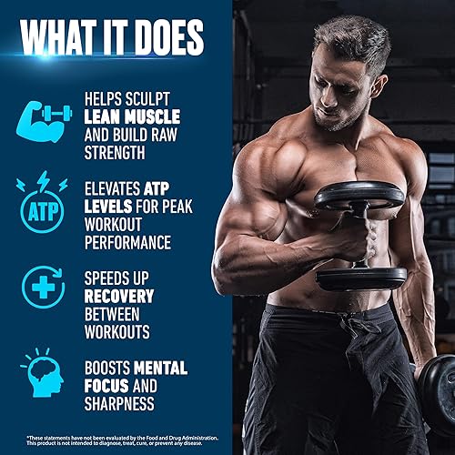 Miniatura 3 de Monohidrato de creatina en polvo 17.64 oz  Apoya el crecimiento muscular, la fuerza y la función cognitiva*, 0.17 oz por porción  100 porciones,