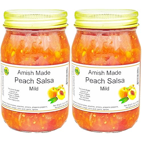 Amish Salsa Melocotón Suave - Tarros de 2-16 Oz