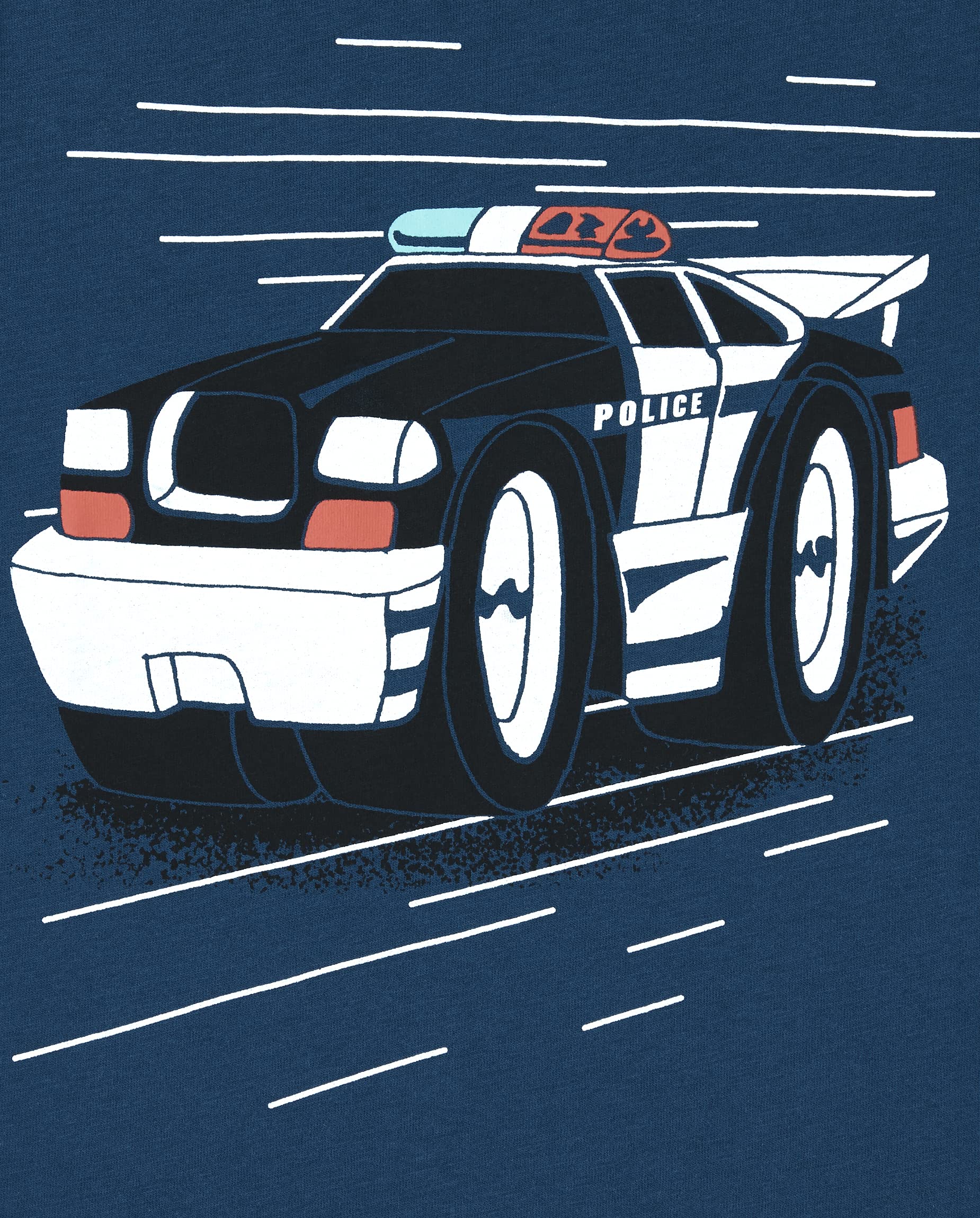 The Children's Place Baby Boys and Toddler Vehicle Long Sleeve Graphic, wielopakowa koszulka, Police Racer/Recuse/Helikopter, 3-pak, 4 lata, Police Racer/Recuse/Helikopter, zestaw 3 szt, 4 lat