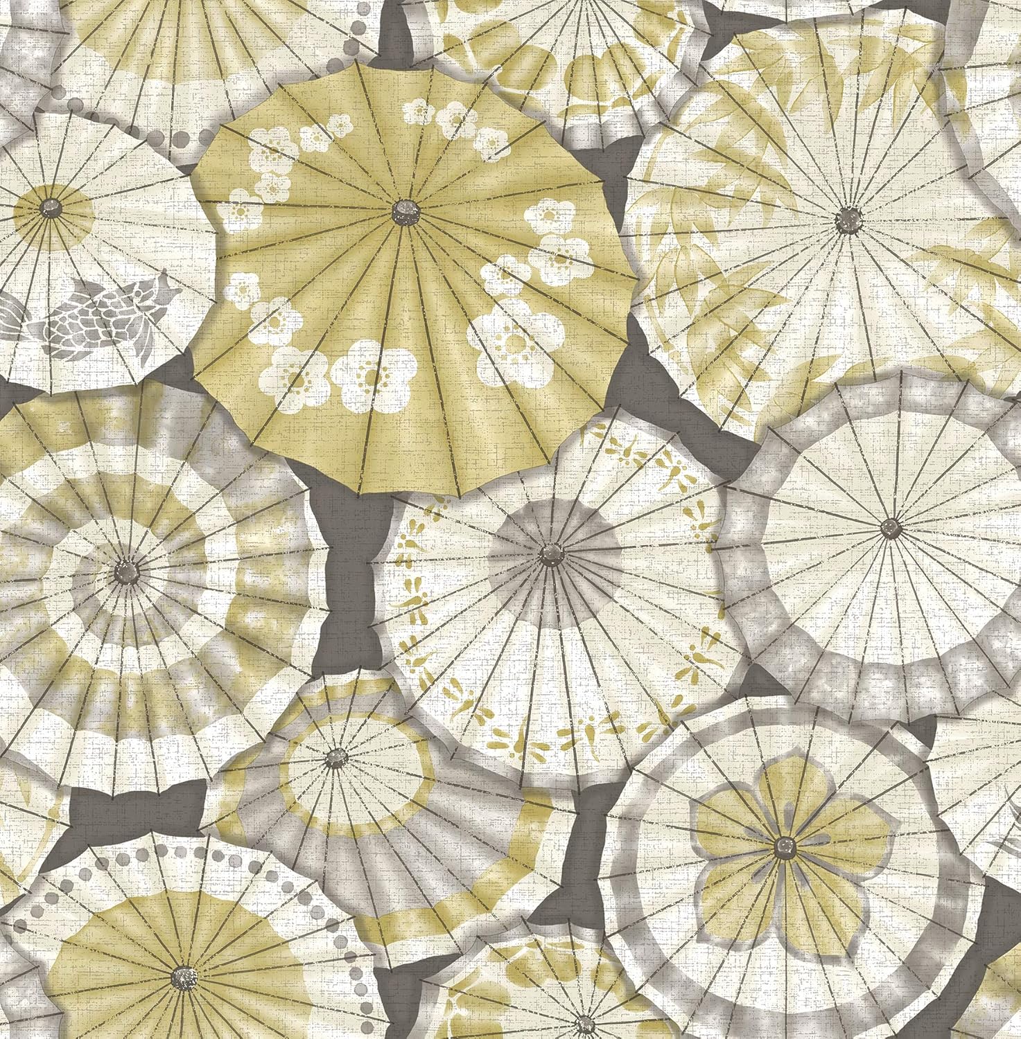 A-Street Prints 2764-24358 Ochre Mikado Parasol Wallpaper