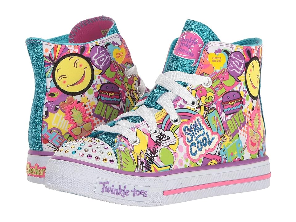 

SKECHERS KIDS Twinkle Toes - Shuffles 10746L Lights (Little Kid/Big Kid) (Multi) Girl's Shoes