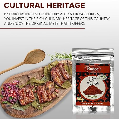 Miniatura 8 de Rudca Food Adjika seco, condimento tradicional georgiano, mezcla de especias totalmente natural, sin gluten, ajo y profundamente aromático y