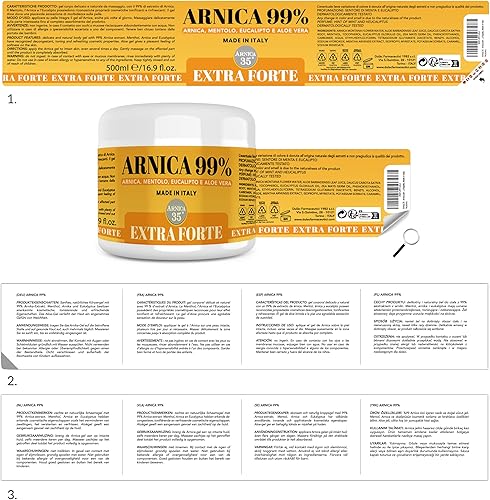 Miniatura 4 de 35 Arnica Gel para moretones extra fuerte 98% 16.9 onzas líquidas, masaje de músculos y articulaciones, fórmula natural y dermatológicamente