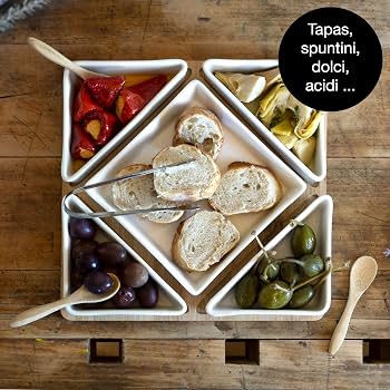 Set 3 Ciotole In Ceramica Con Vassoio In Legno Di Quercia – Elsjoy – Ideale Per Antipasti, Snack, Frutta E Pane – Lavabile In Lavastoviglie - 2