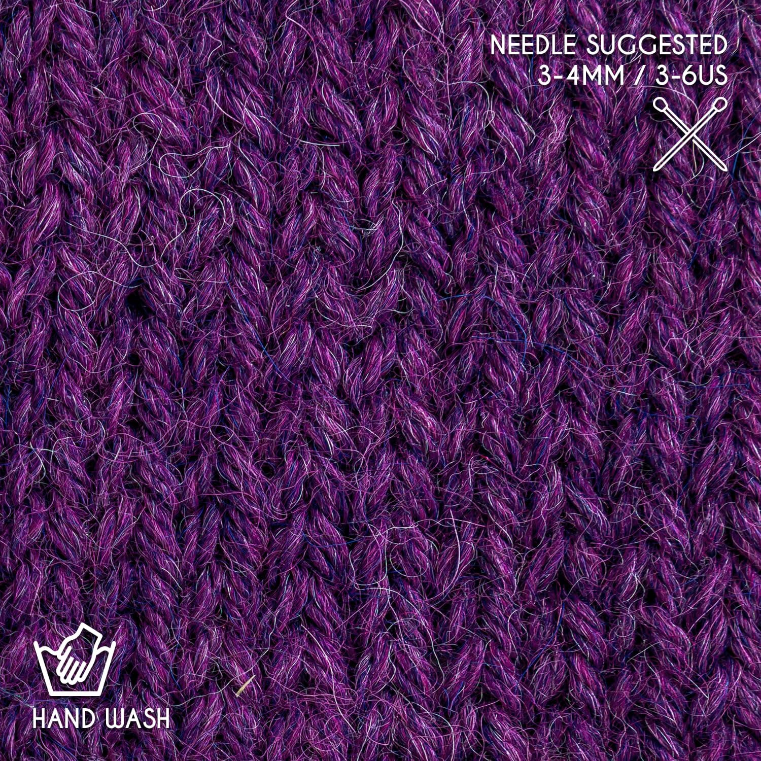 Worsted Set (6 x 1.75 oz) Super Soft Baby Alpaca Knitting Yarn Berry 656 Yards