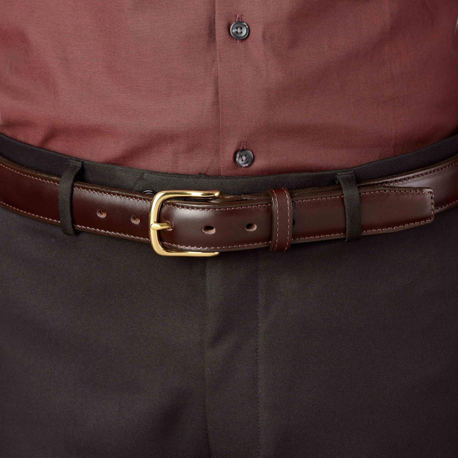 Bullhide Belts Mens Leather Belt for Casual Dress, 1.25" Wide - Image 5