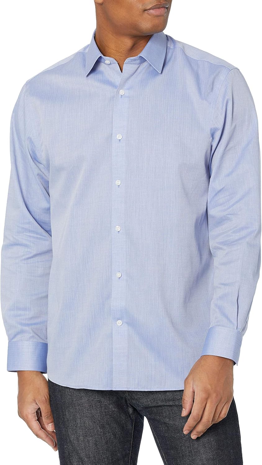 Cutter & Buck Men's Epic Easy Care Mini Herringbone Shirt