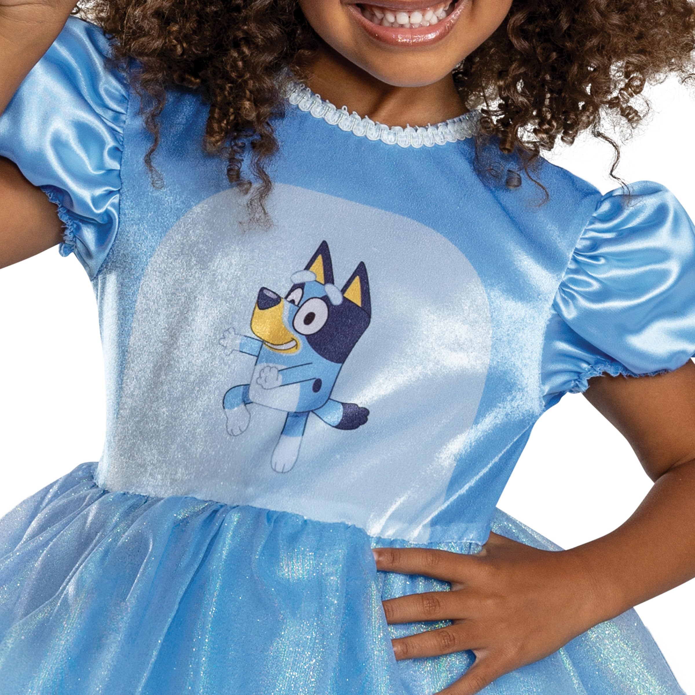 Bluey Dress Costume per bambini, costume classico da ufficiale, Bluey