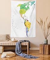 Vista 51 de Ambesonne Tapiz de naturaleza, silueta de oso salvaje en el bosque de la selva en la noche oscura, ilustración para colgar en la pared para Verde