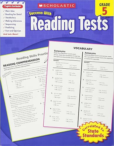 Scholastic Success With Reading Tests, Grade 5 - Scholastic