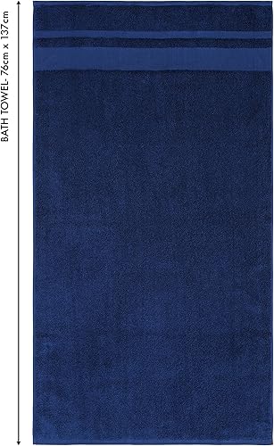 Miniatura 8 de Threadmill Juego de 4 toallas de baño de 100 % algodón, de 30 x 54 pulgadas, color azul Folkstone, ultrasuaves, de secado rápido y superabsorbentes,