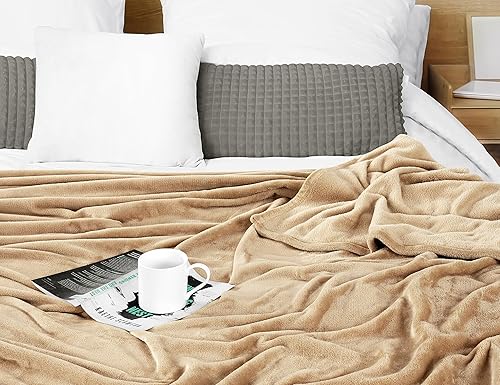 Miniatura 6 de Utopia Bedding - Manta de microfibra de vellón, ligera, mullida, suave, antiestática, California king, color gris (102 x 96 pulgadas)