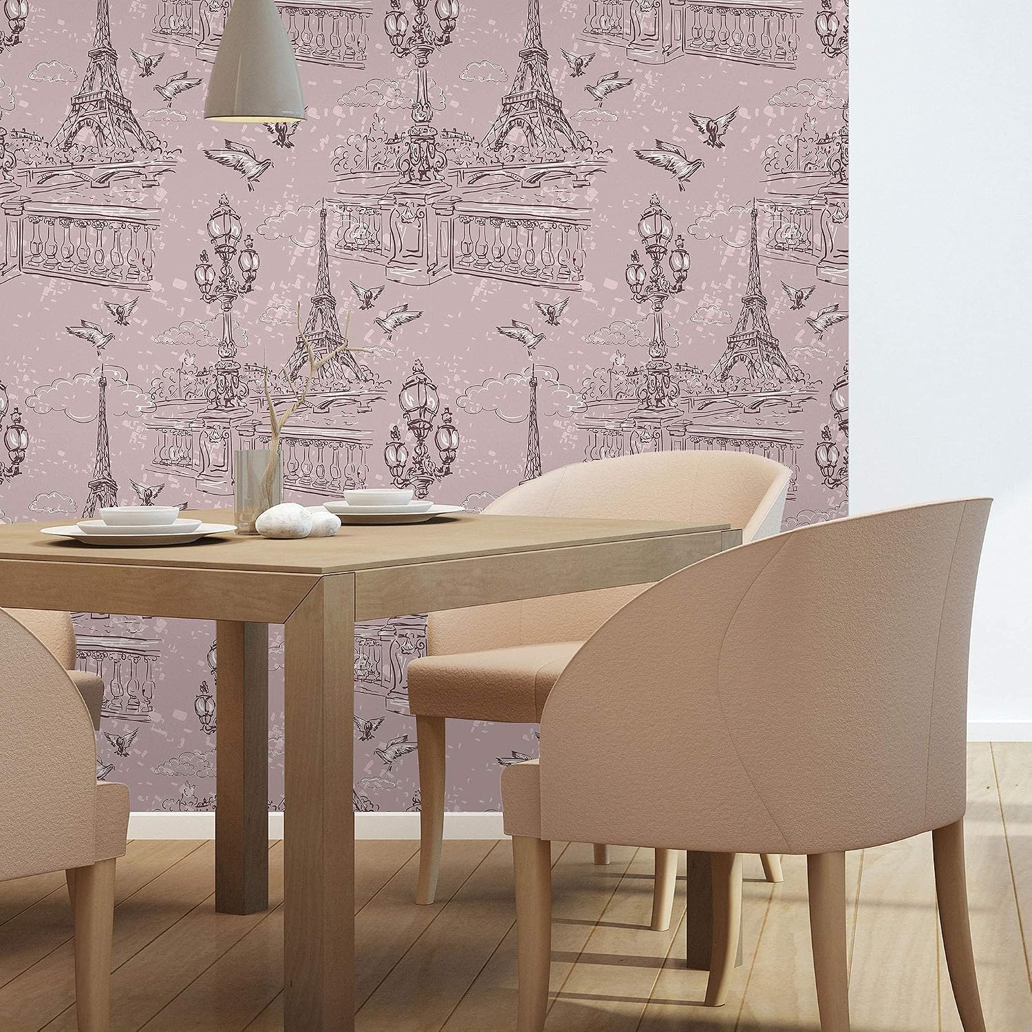 Walls By Me Peel and Stick Grey Travel Themed Removable Wallpaper 8500-2ft x 4ft (61x122cm)