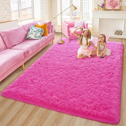 Miniatura 79 de Rostyle - Alfombras suaves y esponjosas para el dormitorio, sala de estar, alfombras peludas, alfombra de Navidad para niñas, niños, alfombras