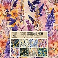 Vista 10 de Decoupage - Paquete de papel (24 hojas de 6 x 6 pulgadas) Floral Paradise in Blue # Papel de patrón de estilo vintage para decoupage, manualidades