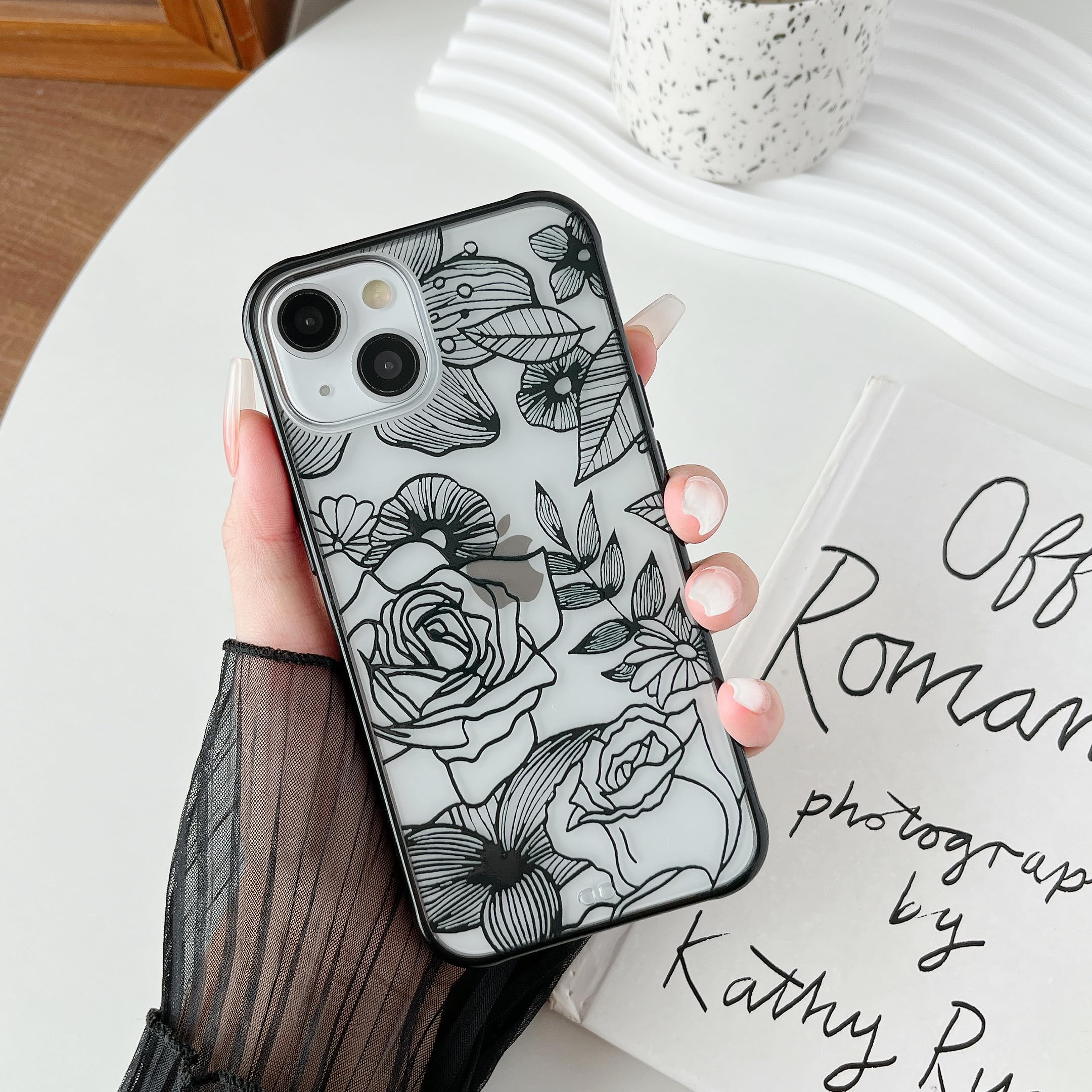 ローズデザイン iPhone用クリアケース Amazon.co.jp: XIZYO iPhone 14用ケース 6.1インチ かわいい